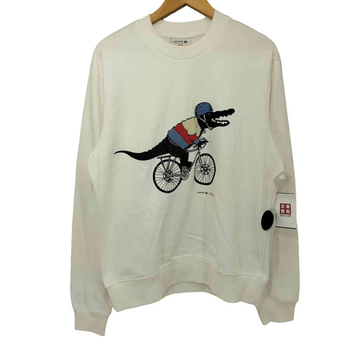 ラコステ LACOSTE アレンジワニロゴクルーネックスウェット メンズ  5